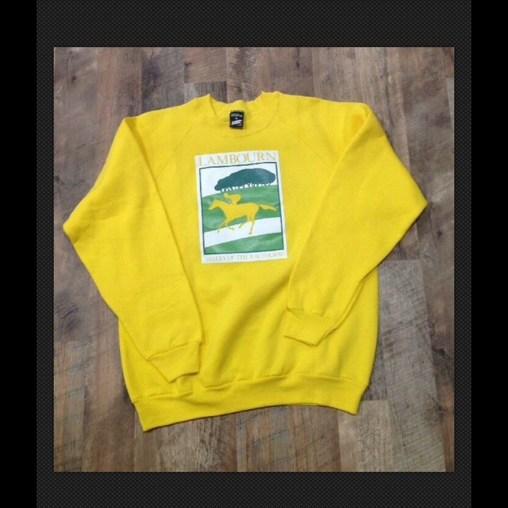 VTG 90S SCREEN STARS HORSE 50/50  USA SWEATSHIRT M